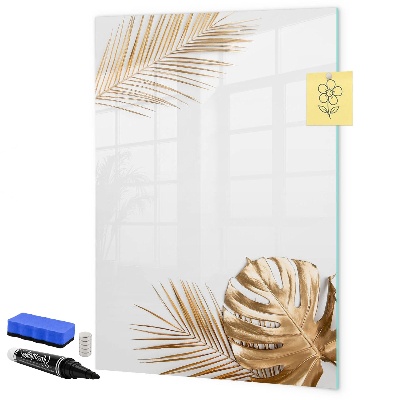 Lavagna magnetica scrivibile Elegante pannello fotografico con piante