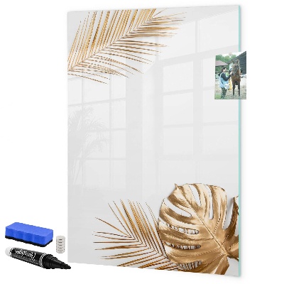 Lavagna magnetica scrivibile Elegante pannello fotografico con piante