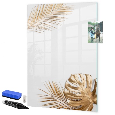 Lavagna magnetica scrivibile Elegante pannello fotografico con piante