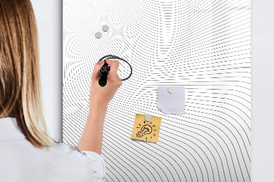 Lavagna magnetica con pennarelli Uno specchio con uno spazio per le foto