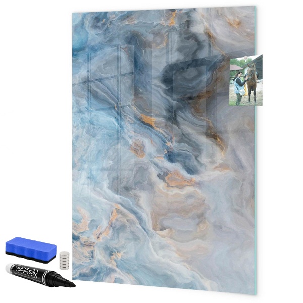 Lavagna magnetica con pennarelli Lavagna moderna per appunti e foto