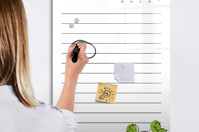 Lavagna magnetica scrivibile Una lista di cose da fare con un tocco creativo
