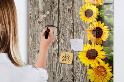 Lavagna magnetica con pennarelli Tavola creativa con fiori e foto