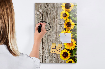 Lavagna magnetica con pennarelli Tavola creativa con fiori e foto