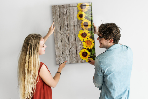 Lavagna magnetica con pennarelli Tavola creativa con fiori e foto