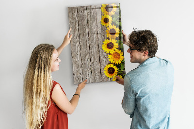 Lavagna magnetica con pennarelli Tavola creativa con fiori e foto