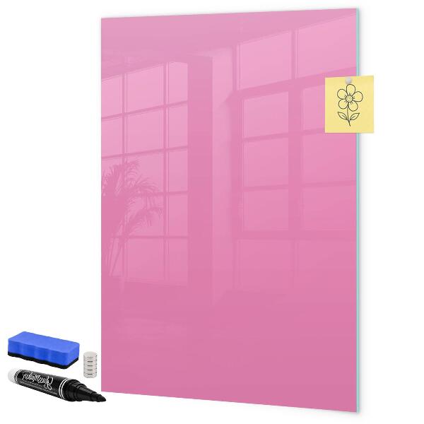 Lavagna magnetica scrivibile Lavagna rosa per appunti e foto