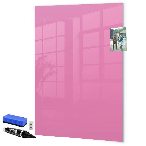 Lavagna magnetica scrivibile Lavagna rosa per appunti e foto