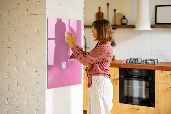Lavagna magnetica scrivibile Lavagna rosa per appunti e foto