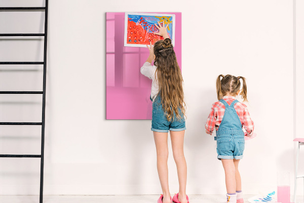 Lavagna magnetica scrivibile Lavagna rosa per appunti e foto