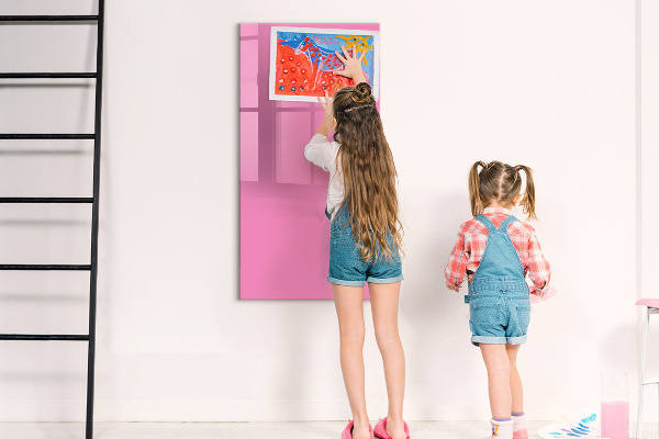 Lavagna magnetica scrivibile Lavagna rosa per appunti e foto