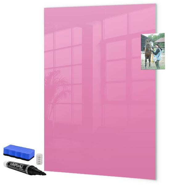 Lavagna magnetica scrivibile Lavagna rosa per appunti e foto