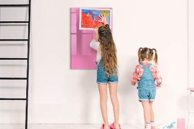 Lavagna magnetica scrivibile Lavagna rosa per appunti e foto
