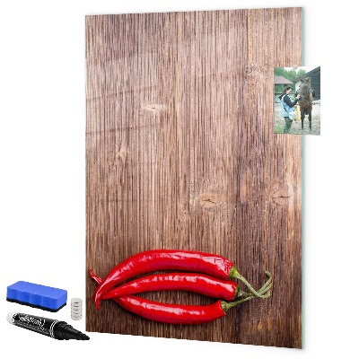 Lavagna magnetica scrivibile Ricordi di carta e peperoncini piccanti