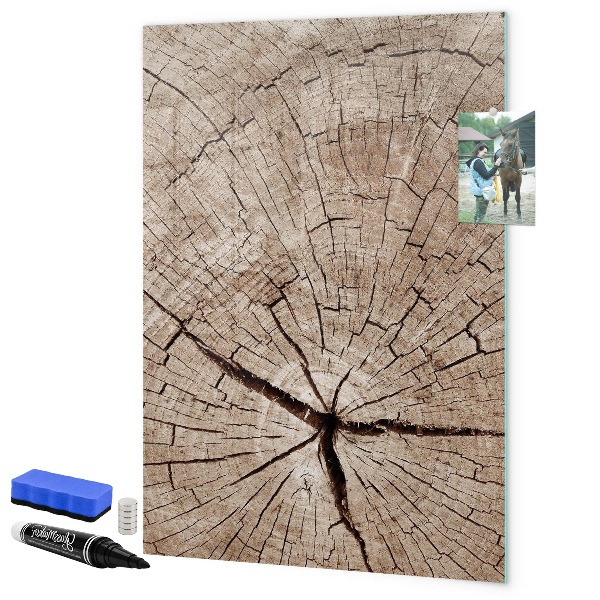 Lavagna magnetica scrivibile Uno sfondo naturale per foto e appunti.