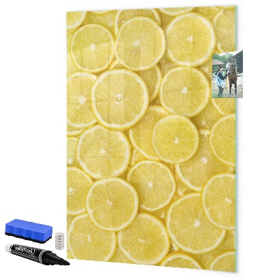 Lavagna magnetica scrivibile Lavagna per appunti con limoni colorati