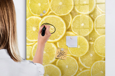 Lavagna magnetica scrivibile Lavagna per appunti con limoni colorati