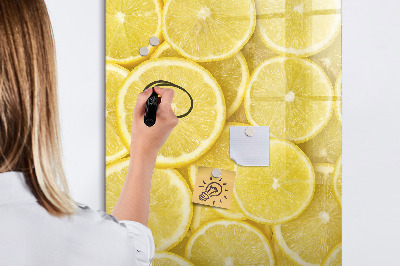 Lavagna magnetica scrivibile Lavagna per appunti con limoni colorati