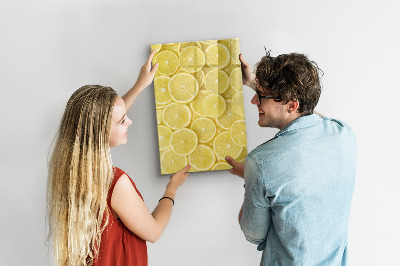 Lavagna magnetica scrivibile Lavagna per appunti con limoni colorati