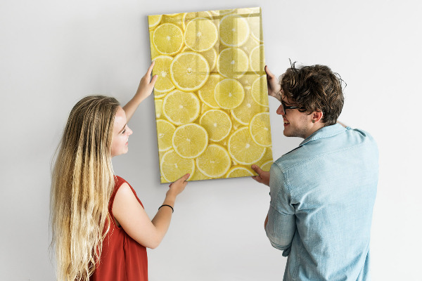 Lavagna magnetica scrivibile Lavagna per appunti con limoni colorati