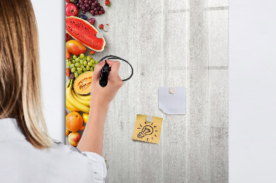 Lavagna magnetica con pennarelli Vassoio di frutta creativo con foto