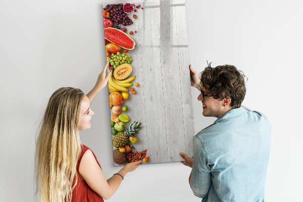 Lavagna magnetica con pennarelli Vassoio di frutta creativo con foto