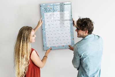 Lavagna magnetica scrivibile Lista delle cose da fare con spazio per le foto