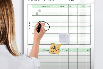Lavagna magnetica scrivibile Agenda per le faccende domestiche della famiglia