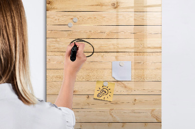 Lavagna magnetica scrivibile Lavagna per appunti su sfondo di legno