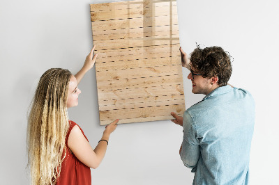 Lavagna magnetica scrivibile Lavagna per appunti su sfondo di legno