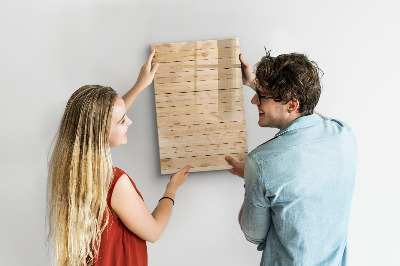 Lavagna magnetica scrivibile Lavagna per appunti su sfondo di legno