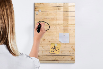 Lavagna magnetica scrivibile Lavagna per appunti su sfondo di legno