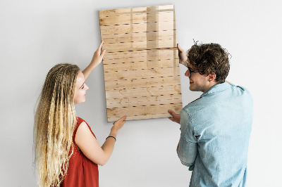 Lavagna magnetica scrivibile Lavagna per appunti su sfondo di legno