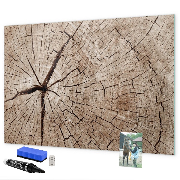 Lavagna magnetica con pennarelli Design naturale con spazio per le foto