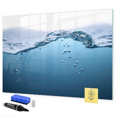Lavagna magnetica scrivibile Sfondo acquatico con foto e accessori
