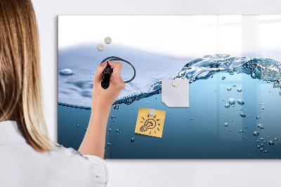 Lavagna magnetica scrivibile Sfondo acquatico con foto e accessori