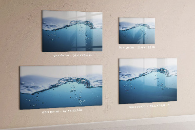 Lavagna magnetica scrivibile Sfondo acquatico con foto e accessori