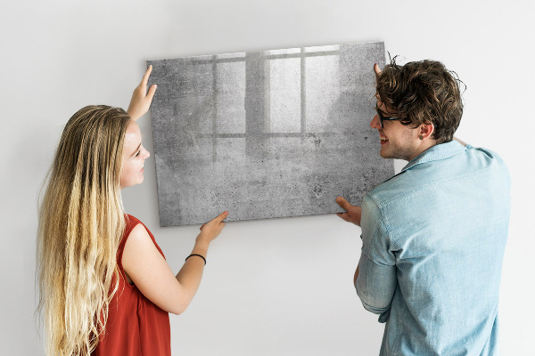 Lavagna magnetica scrivibile Una moderna bacheca per appendere le foto.
