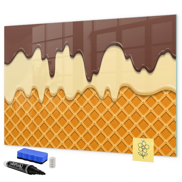Lavagna magnetica scrivibile Dolci momenti sulla pista di pattinaggio.