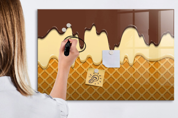 Lavagna magnetica scrivibile Dolci momenti sulla pista di pattinaggio.