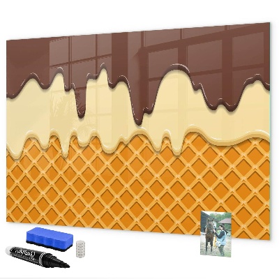 Lavagna magnetica scrivibile Dolci momenti sulla pista di pattinaggio.