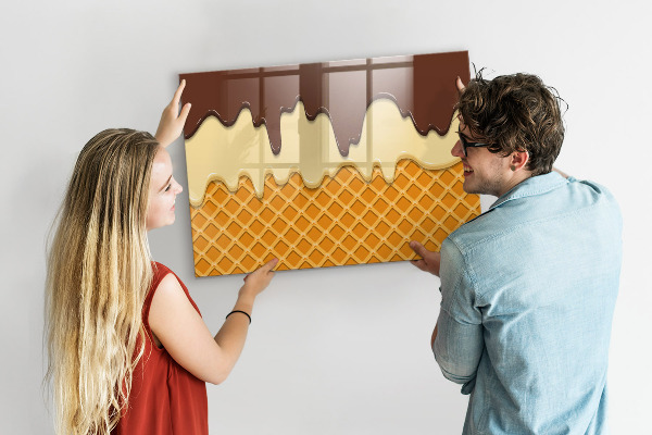 Lavagna magnetica scrivibile Dolci momenti sulla pista di pattinaggio.