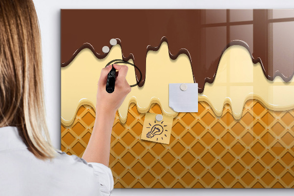 Lavagna magnetica scrivibile Dolci momenti sulla pista di pattinaggio.