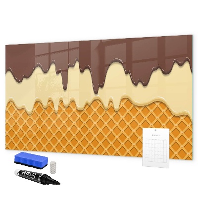 Lavagna magnetica scrivibile Dolci momenti sulla pista di pattinaggio.