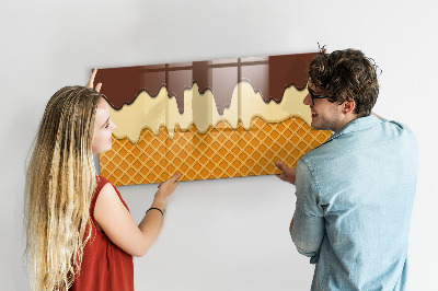 Lavagna magnetica scrivibile Dolci momenti sulla pista di pattinaggio.