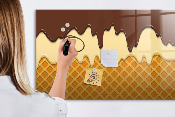 Lavagna magnetica scrivibile Dolci momenti sulla pista di pattinaggio.