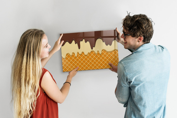 Lavagna magnetica scrivibile Dolci momenti sulla pista di pattinaggio.