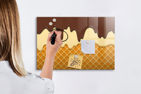 Lavagna magnetica scrivibile Dolci momenti sulla pista di pattinaggio.
