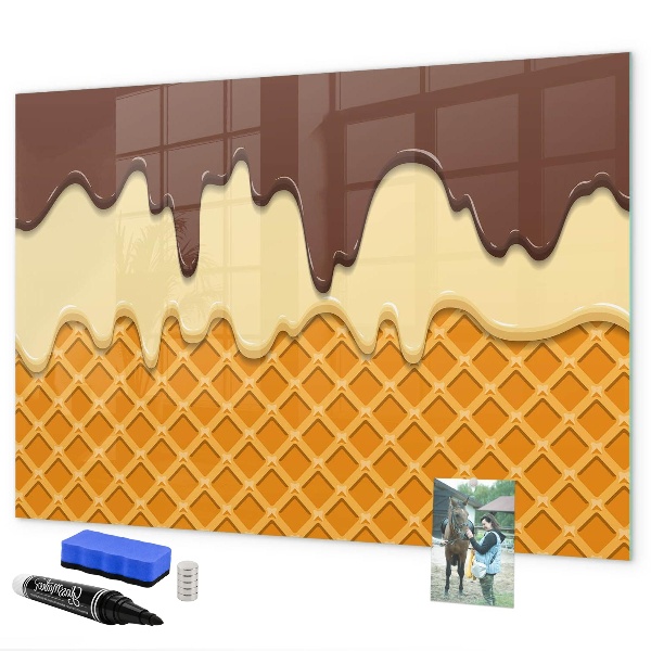 Lavagna magnetica scrivibile Dolci momenti sulla pista di pattinaggio.