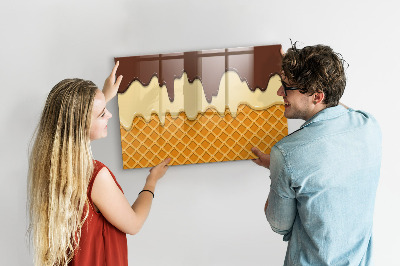 Lavagna magnetica scrivibile Dolci momenti sulla pista di pattinaggio.